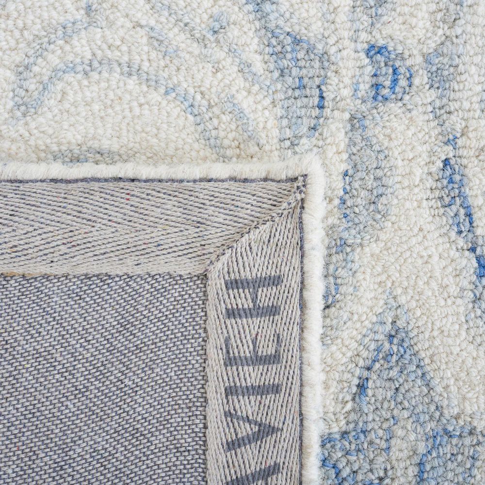 Safavieh Micro-Loop MLP532A 10&#39; x 14&#39; Ivory and Blue Area Rug, , large
