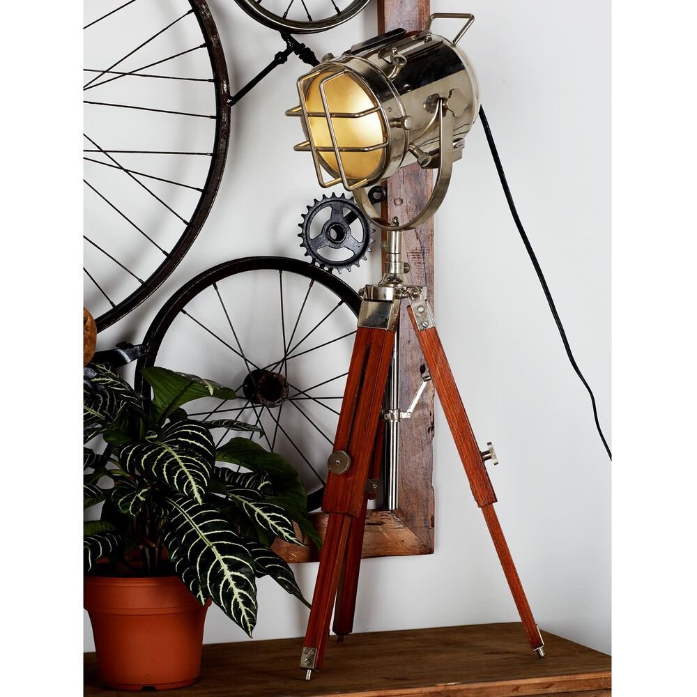 Maple and Jade 27" Desk Lamp in Brown, , large