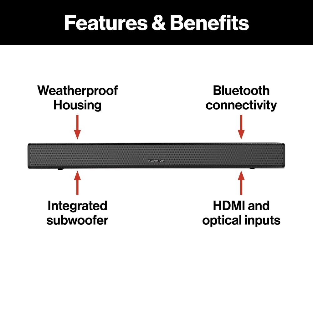 Furrion Aurora 55" Class Full Shade 4K UHD LED - Outdoor Smart TV with 70W 2.1 Soundbar in Black, , large