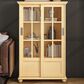 DHP Abbeywood Bookcase with Sliding Glass Doors in Sunlight Yellow, , large