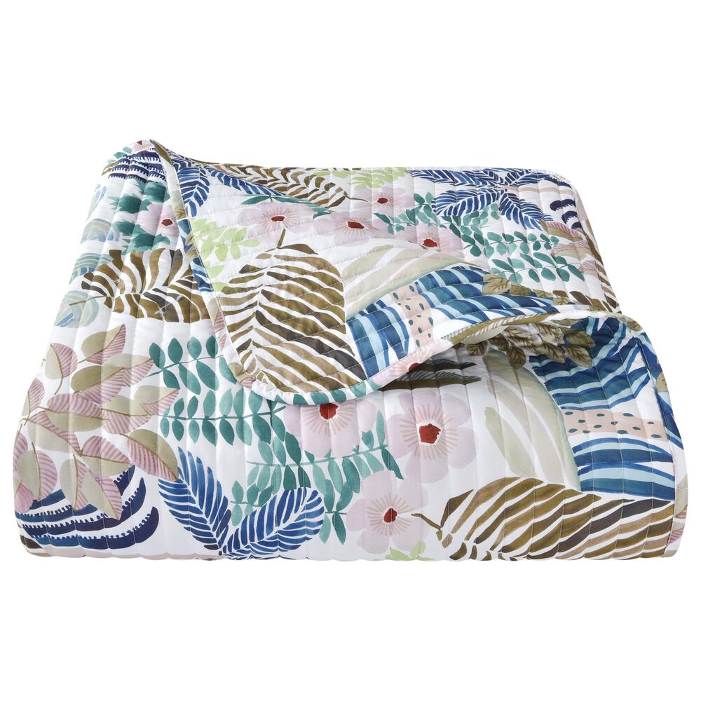 J. Queen New York Rainforest 3-Piece Full/Queen Quilt Set in Teal, , large