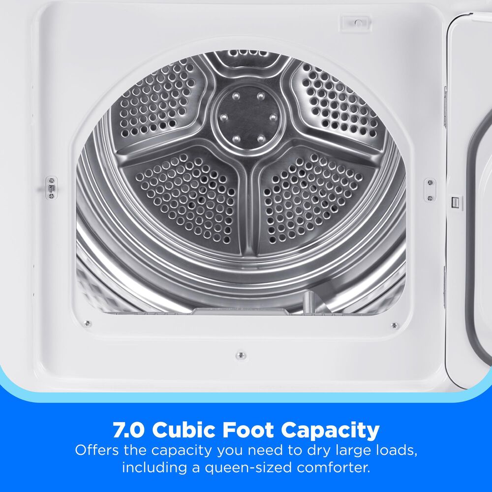 Midea 7 Cu. Ft. Front Load Electric Dryer in White, , large