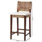 Baxton Studio Alise Bar Stool in Earthy Brown and Natural Brown, , large