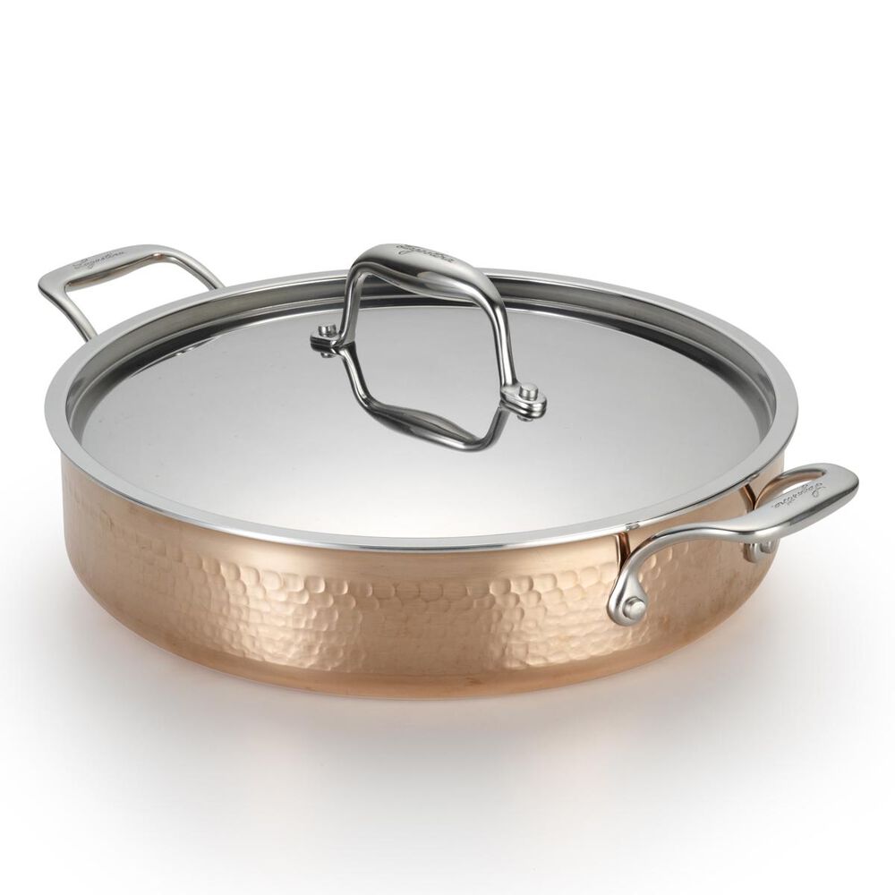 Lagostina 5 Qt. Martellata Covered Casserole in Hammered Copper, , large