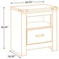 Ashley Trinell 1 Drawer Nightstand in Brown with 2 USB Type C Ports, , large