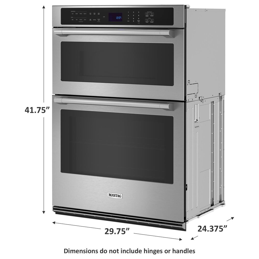 Maytag 30&quot; Electric Wall Oven Microwave Combo with Air Fry in Fingerprint Resistant Stainless Steel, , large