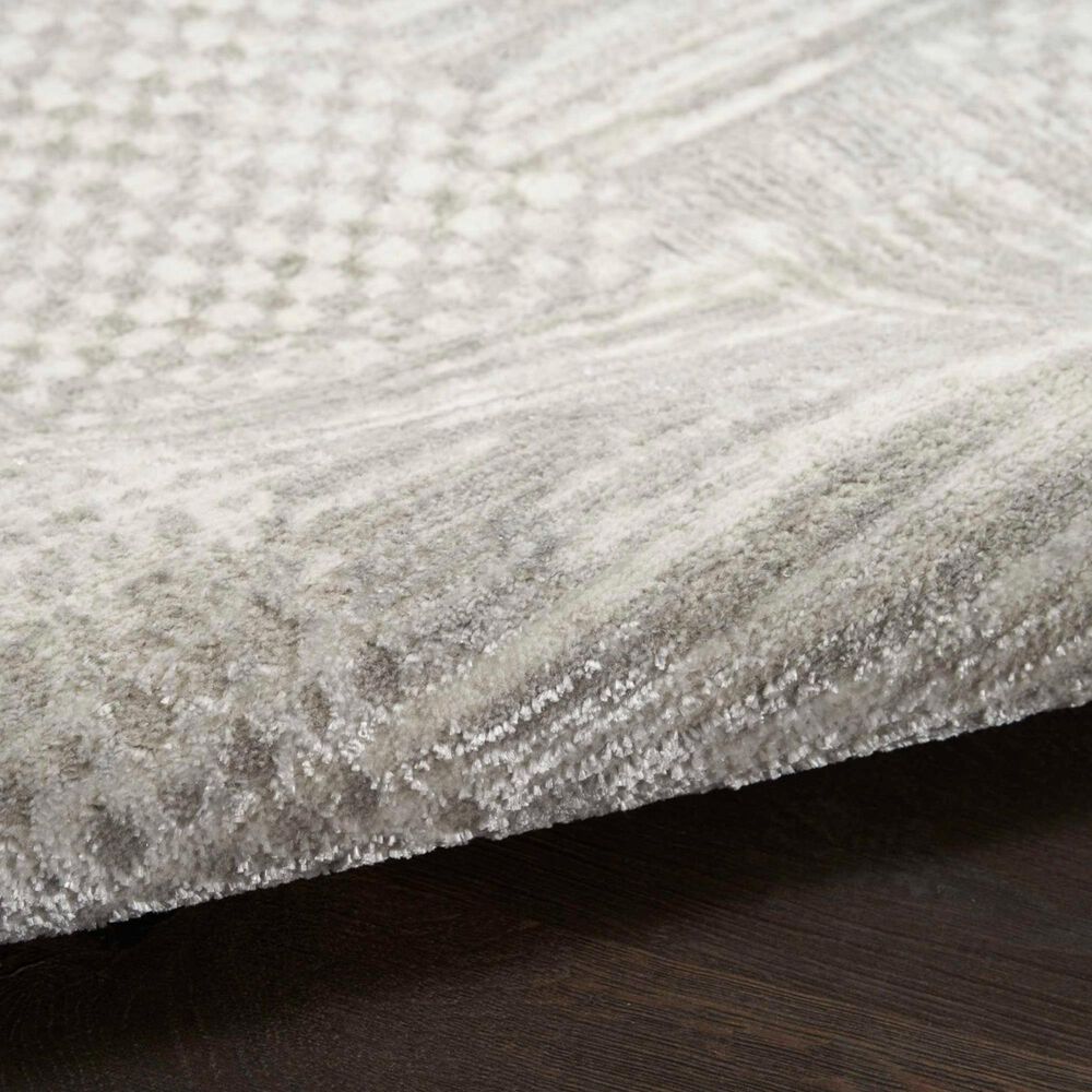 Nourison Glitz GLZ09 Silver and Grey 9&#39; x 12&#39; Area Rug, , large