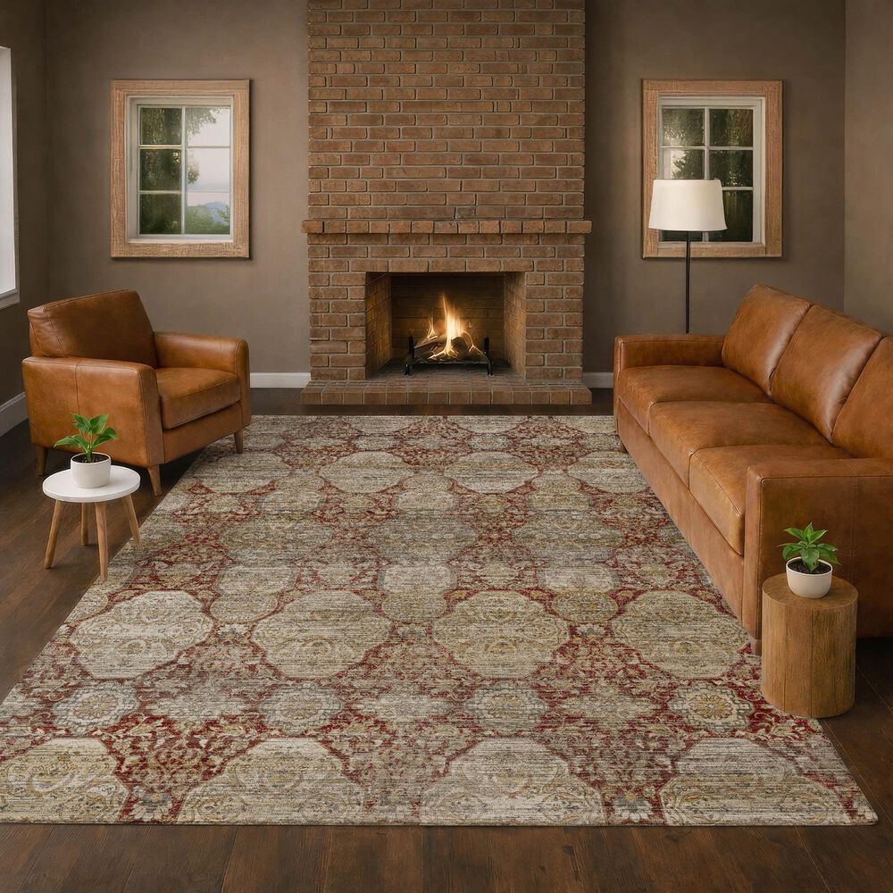 Dalyn Rug Company Aristo Burgundy 3' x 5' Area Rug, , large