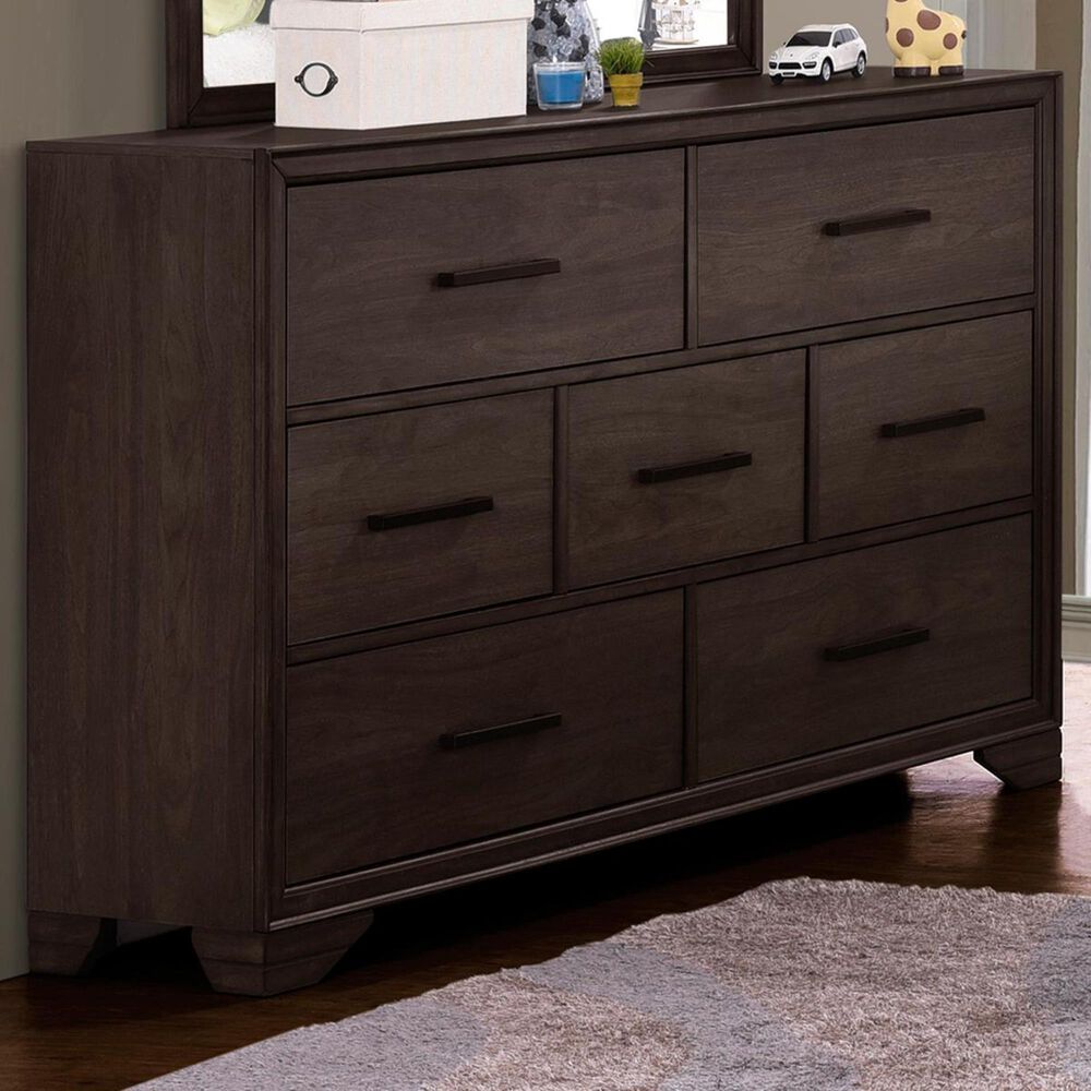 Samuel Lawrence Granite Falls 7 Drawer Dresser in Dark Brown, , large