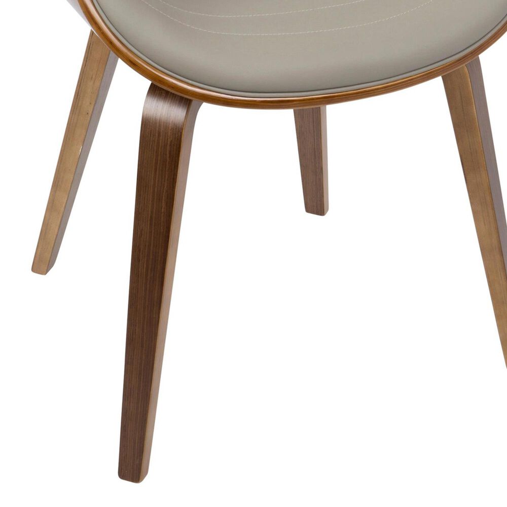 Lumisource Symphony Arm Chair with Pewter Grey Cushion in Walnut, , large