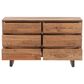 Home Trends & Design Aspen 6-Drawer Dresser in Smoked Acacia and Antique Zinc, , large