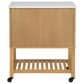 Linden Boulevard Poppy Kitchen Cart in Natural and White, , large