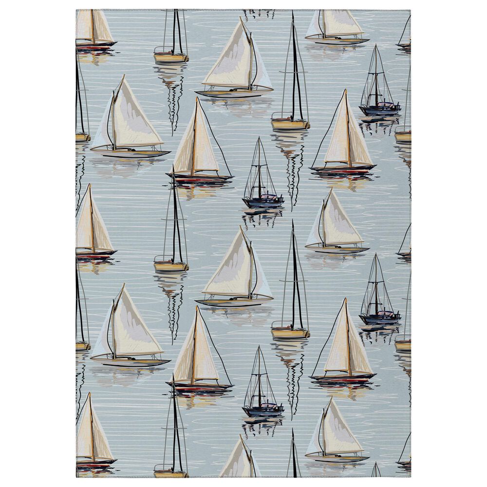 Dalyn Rug Company Harbor 5" x 7"6" Sky Indoor/Outdoor Area Rug, , large