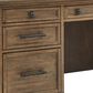 Riva Ridge Hensley 3-Piece Executive Desk with Door Bookcase and Combo File Set in Honey, , large