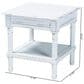 Baxton Studio Jeanne End Table with 1-Shelf in White, , large