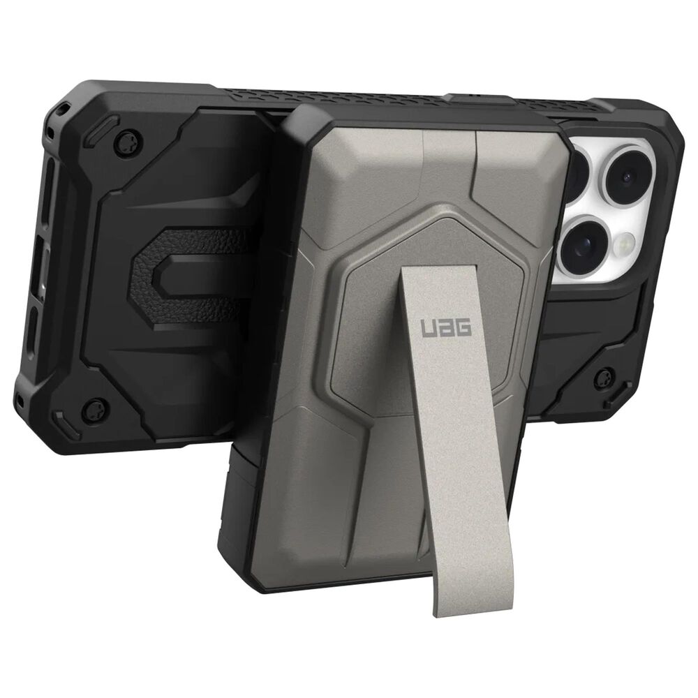 UAG Rugged 10K Wireless Power Bank with Stand in Black and Titanium, , large