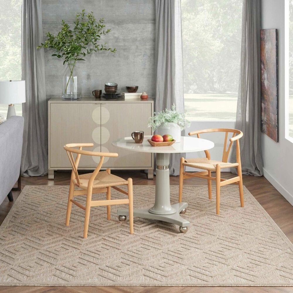 Nourison Versatile 7&#39; x 10&#39; Natural Beige Indoor/Outdoor Area Rug, , large