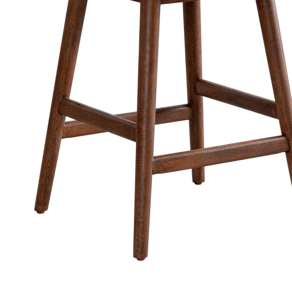 Armen Living Elias 26" Swivel Counter Height Stool in Brown Oak, , large