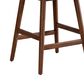 Armen Living Elias 26" Swivel Counter Height Stool in Brown Oak, , large