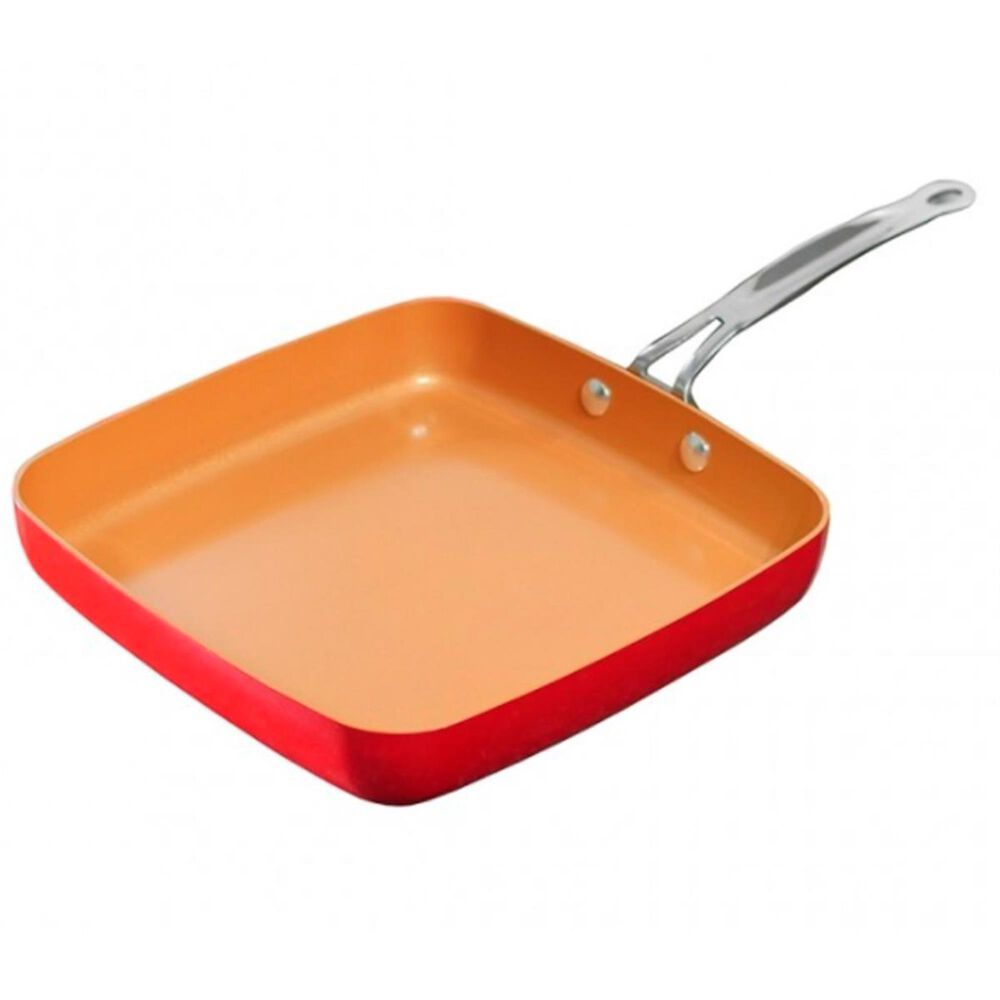 As Seen on TV Red Copper Square Dance Pan, , large