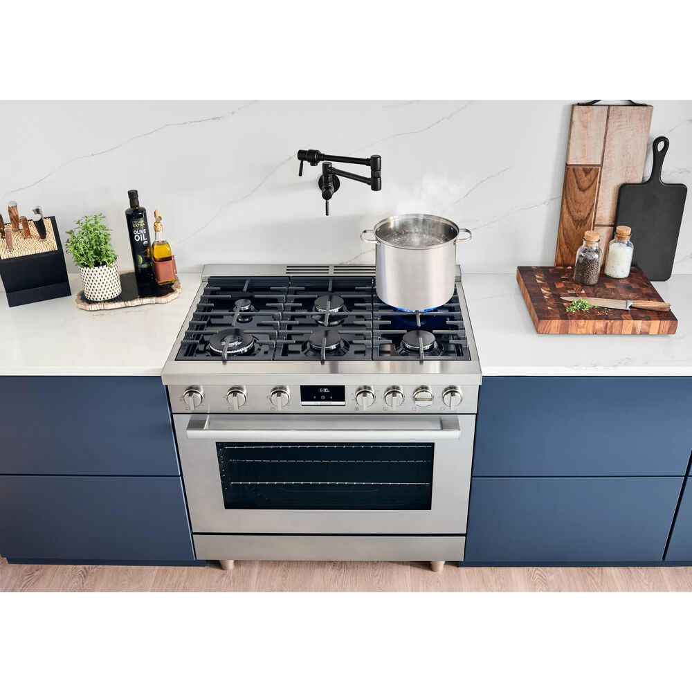 Bosch 36&quot; Freestanding Dual Fuel Range in Stainless Steel, , large