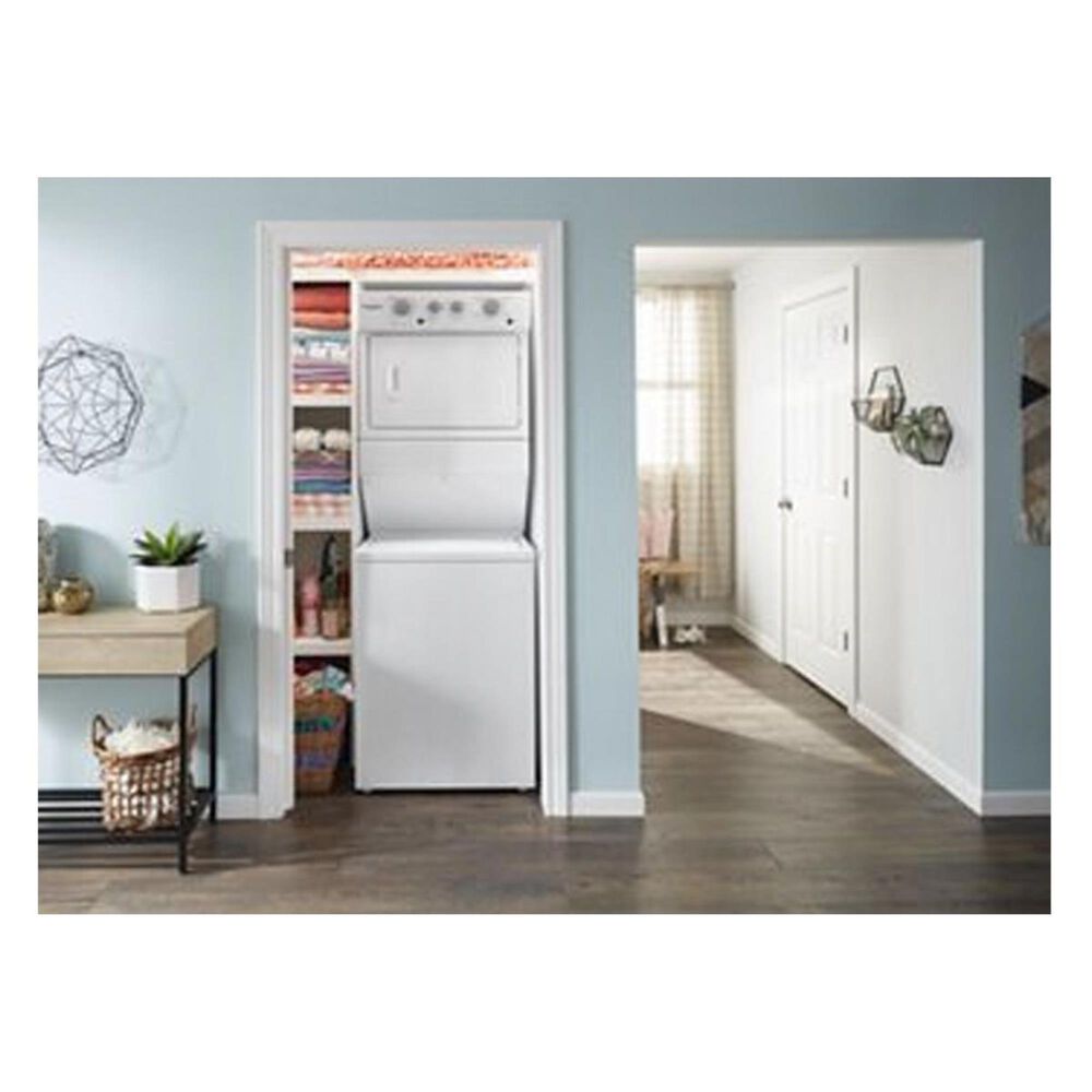 Whirlpool 3.5 Cu. Ft. Gas Stacked Laundry Center 9 Wash Cycles &amp; AutoDry in White, , large