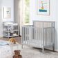 Hearth and Haven Connelly Mini Crib with Mattress Pad in Gray and Rockport Gray, , large