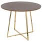 LumiSource Cosmo Contemporary Dining Table in Gold Metal and Walnut Wood by LumiSource, , large