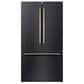 Forno Rivello 27.4 Cu. Ft. French Door Refrigerator in Black, , large