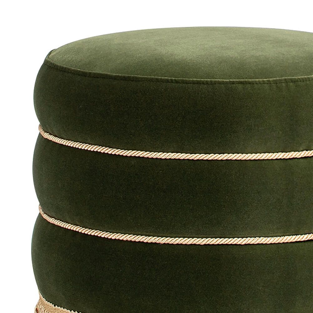 Jennifer Taylor Home Edward Pouf in Olive Green, , large