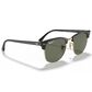 Ray-Ban Clubmaster Classic Sunglasses with Green Lenses in Polished Black, , large