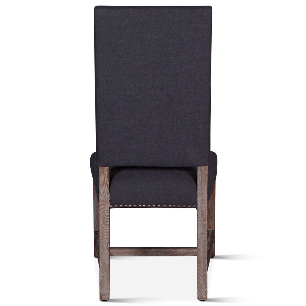 Home Trends &amp; Design Darcy Side Chair with Dark Gray Cushion in Gray Wash, , large