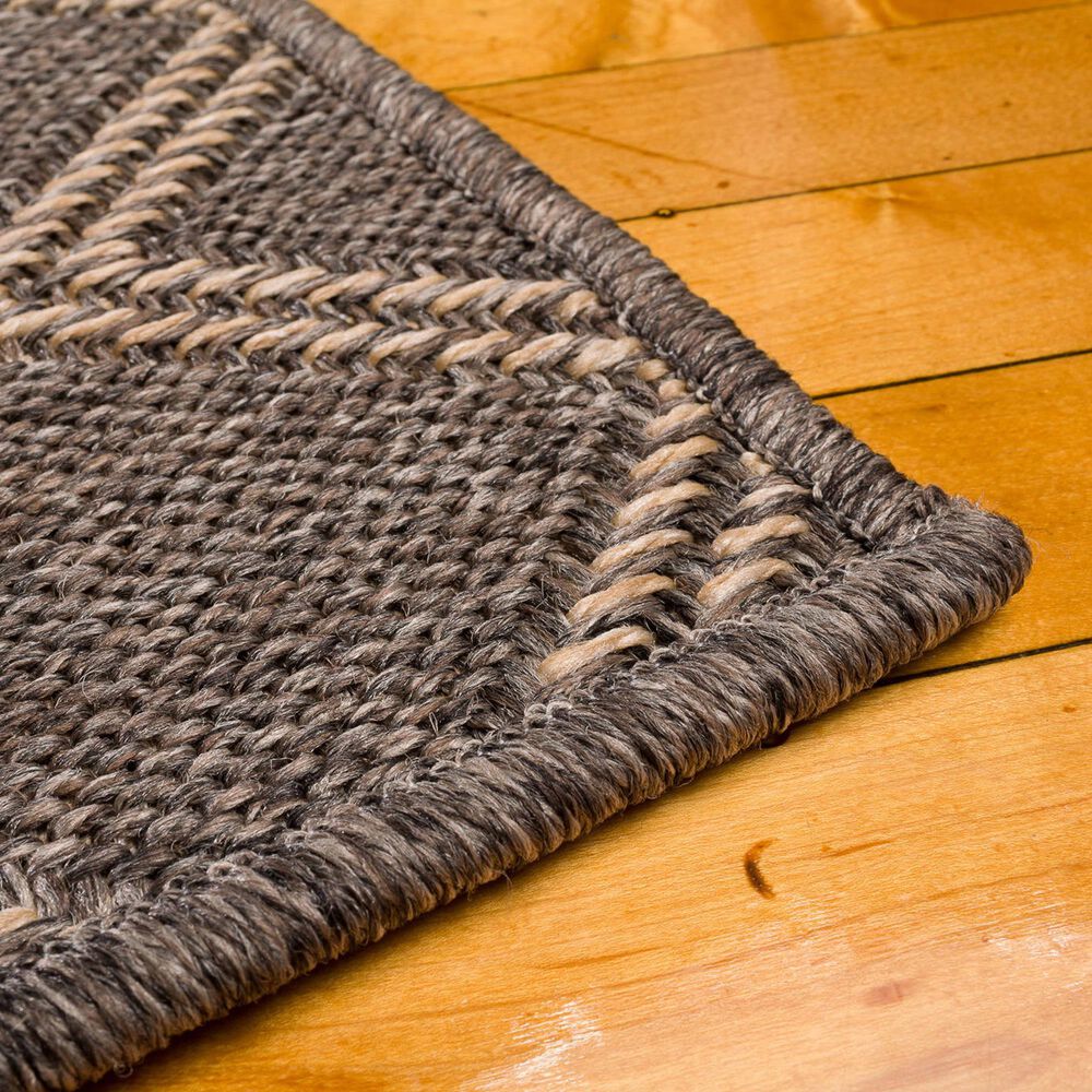 Central Oriental Santorini Diamond 5&#39;3&quot; x 7&#39;7&quot; Pebble and Natural Area Rug, , large