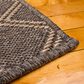 Central Oriental Santorini Diamond 5"3" x 7"7" Pebble and Natural Area Rug, , large