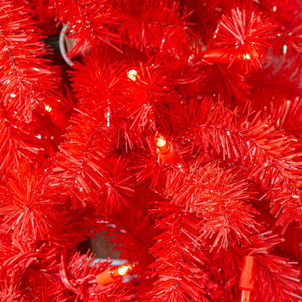 The Gerson Company 7&#39; Pre-Lit Artificial Christmas Tree in Red and White, , large
