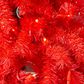The Gerson Company 7" Pre-Lit Artificial Christmas Tree in Red and White, , large