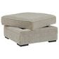 Ashley Calnita Oversized Swivel Accent Chair with Ottoman in Sisal, , large