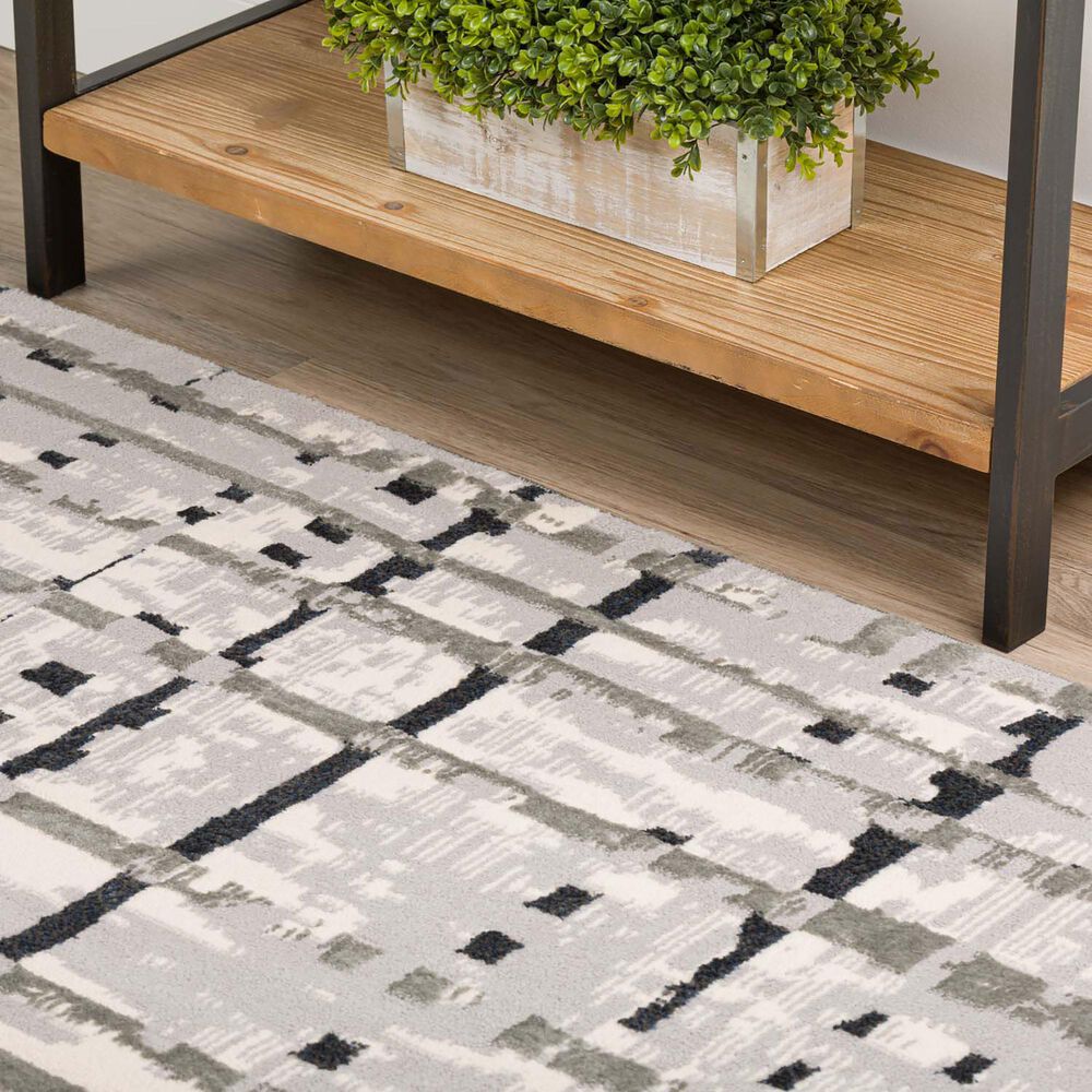 Dalyn Rug Company Karma KM4 5&#39;1&quot; x 7&#39;5&quot; Grey Area Rug, , large
