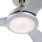 HOMLUX 52" Indoor Ceiling Fan with LED Light in Silver, , large