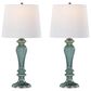 LumiSource Windsor Table Lamp in Clear Turquoise and Polished Nickel (Set of 2), , large