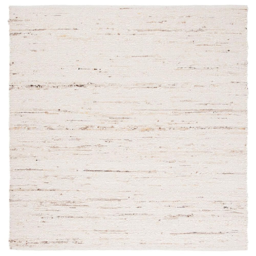 Safavieh Natura NAT330A 6" Square Ivory and Light Grey Area Rug, , large