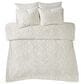 Hampton Park Laetitia 3-Piece Full/Queen Tufted Cotton Chenille Medallion Comforter Set in Off-White, , large