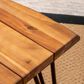Hearth and Haven Zion 3-Piece Outdoor Coffee Table and Accent Table Set with Metal Hairpin Legs in Teak, , large