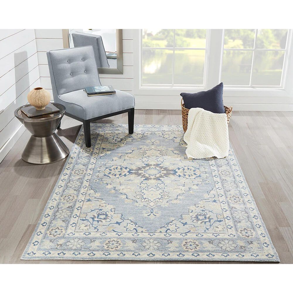 Momeni Anatolia Oriental 7&#39;9&quot; x 9&#39;10&quot; Blue Area Rug, , large