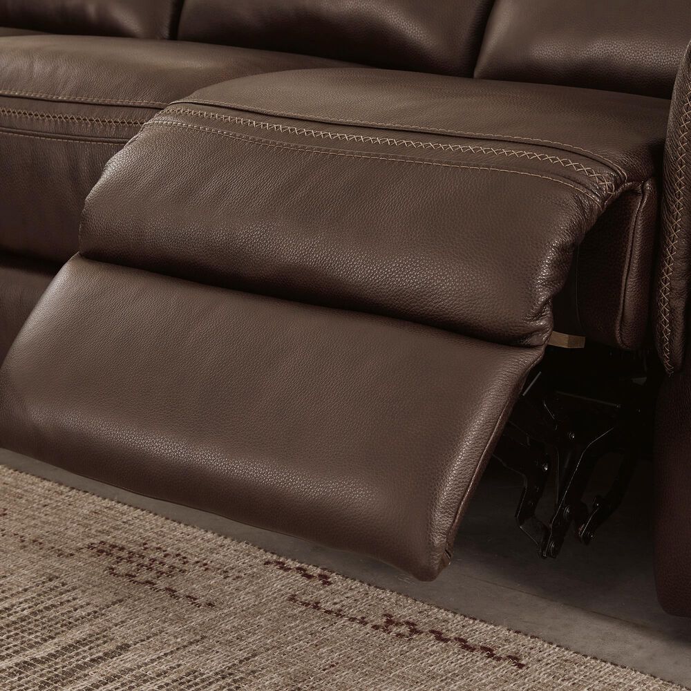 Ashley Alessandro Power Reclining Console Loveseat in Walnut, , large