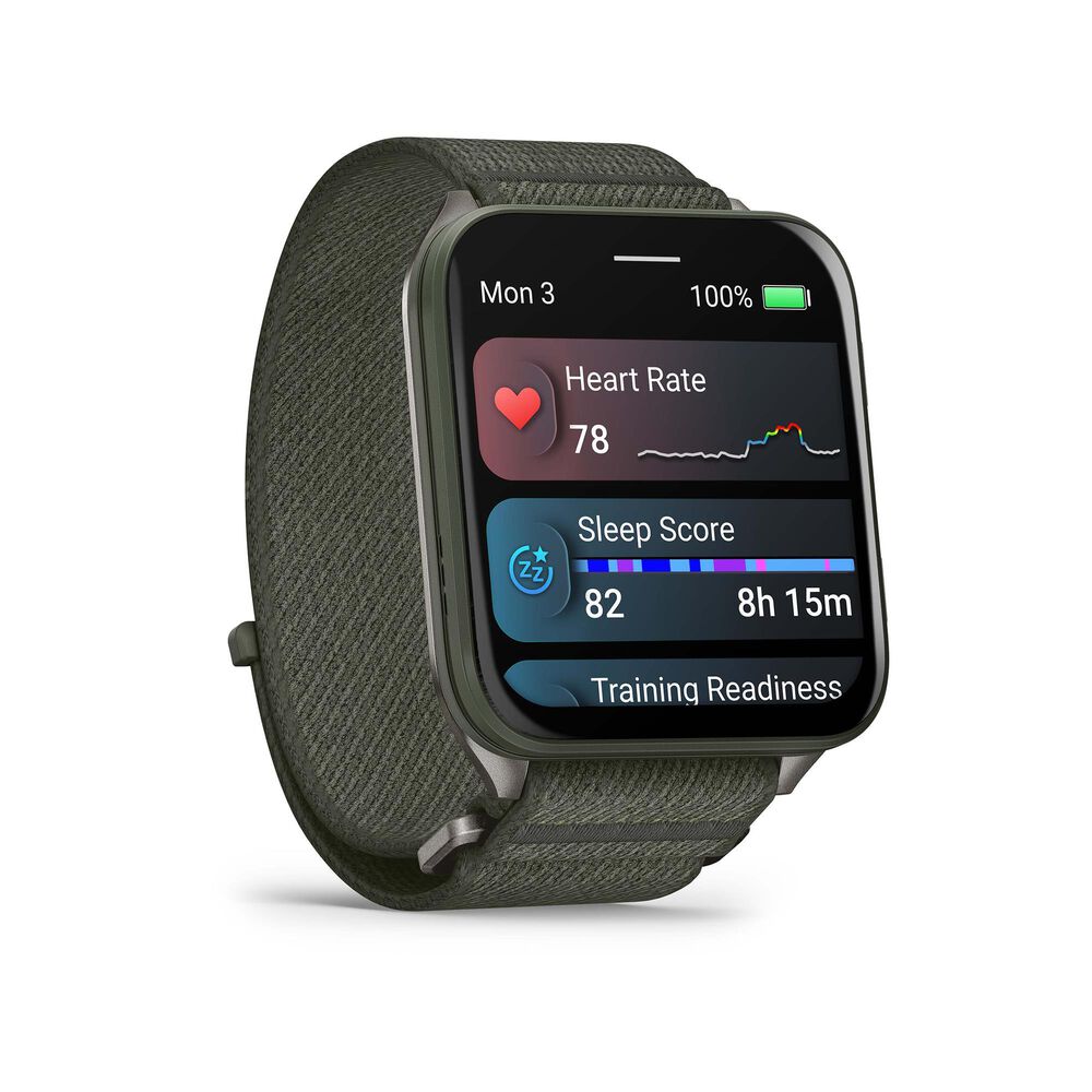 Garmin Venu X1 GPS Smartwatch - Moss with Titanium Caseback and Moss ComfortFit Nylon Band, , large