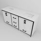 Lexora Home Ziva 72" Double Bathroom Vanity in White with 2 cm White Quartz Top and Rectangular Sinks, , large