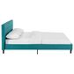 Modway Linnea Fabric Queen Platform Bed in Teal, , large