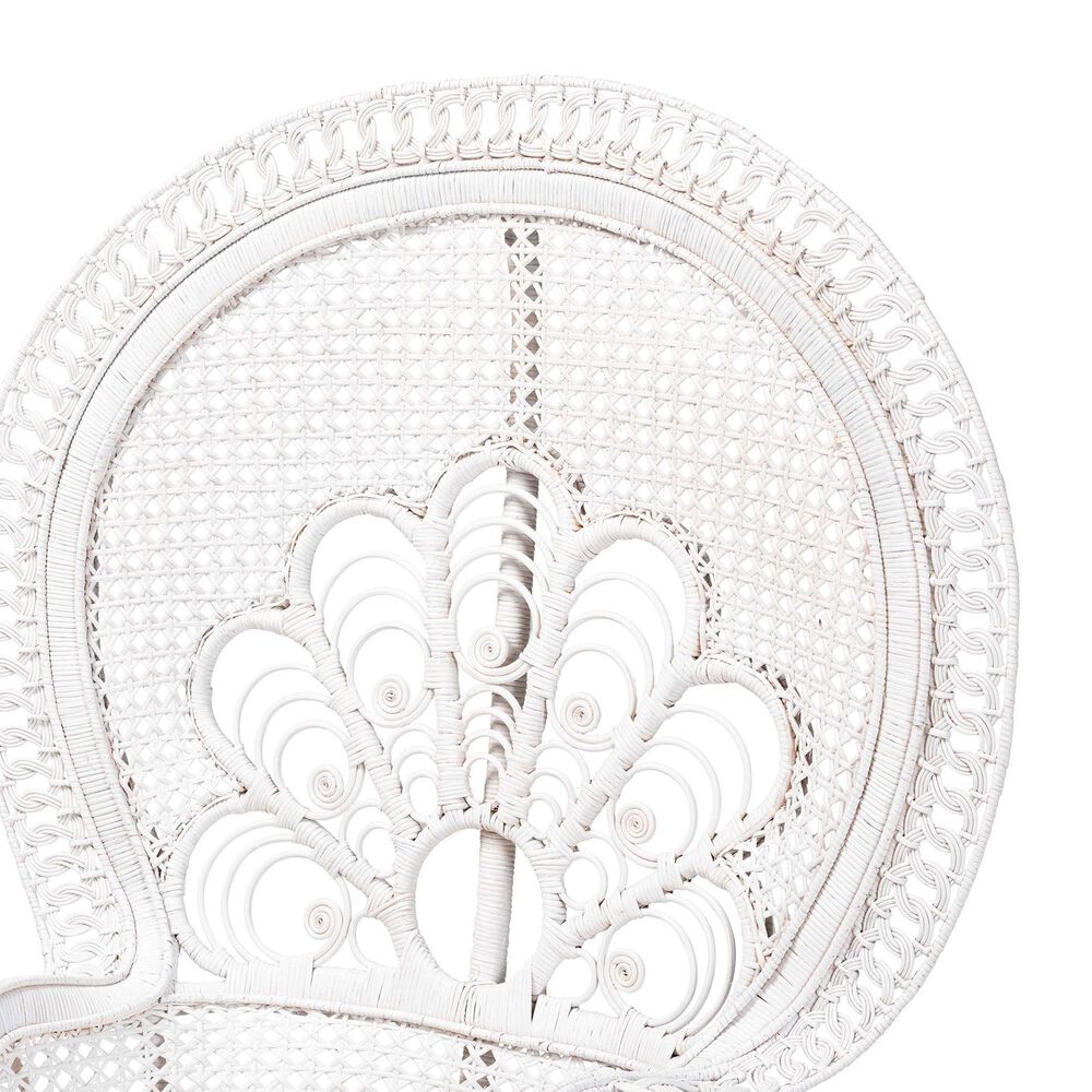 Baxton Studio Ediva Patio Accent Chair in White, , large