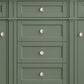 James Martin Vanities Brittany 60" Double Bathroom Vanity in Smokey Celadon with 3 cm Carrara White Marble Top and Rectangular Sinks, , large